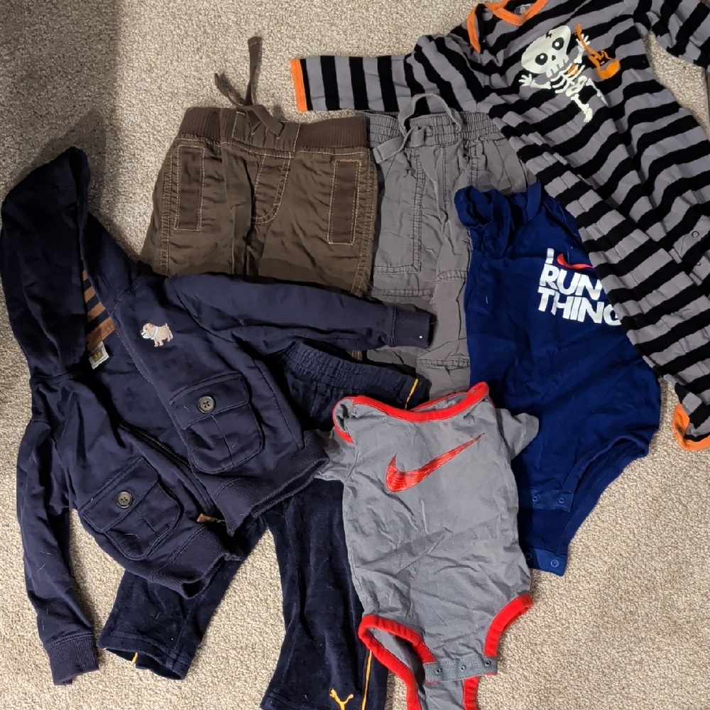 Nike Kids Clothing Bundle Set - Red, Gray, Blue, Black